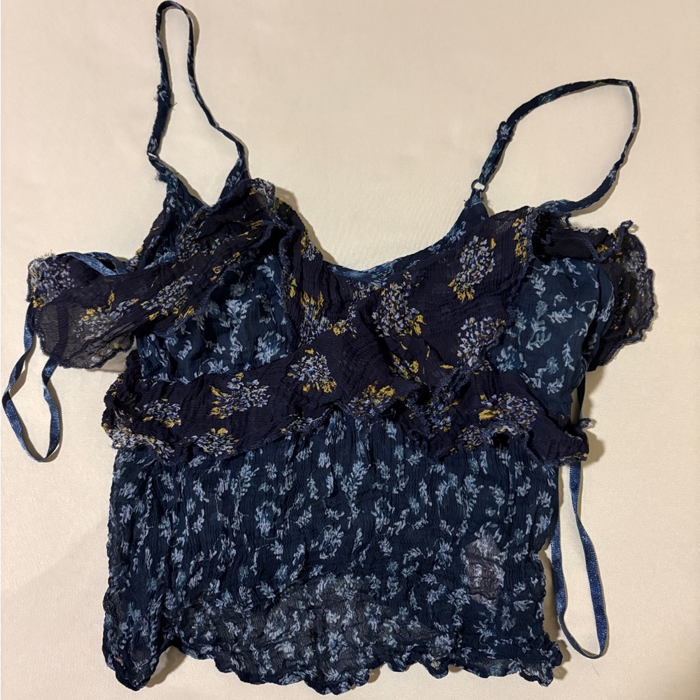 Vintage Free People Flowered Top